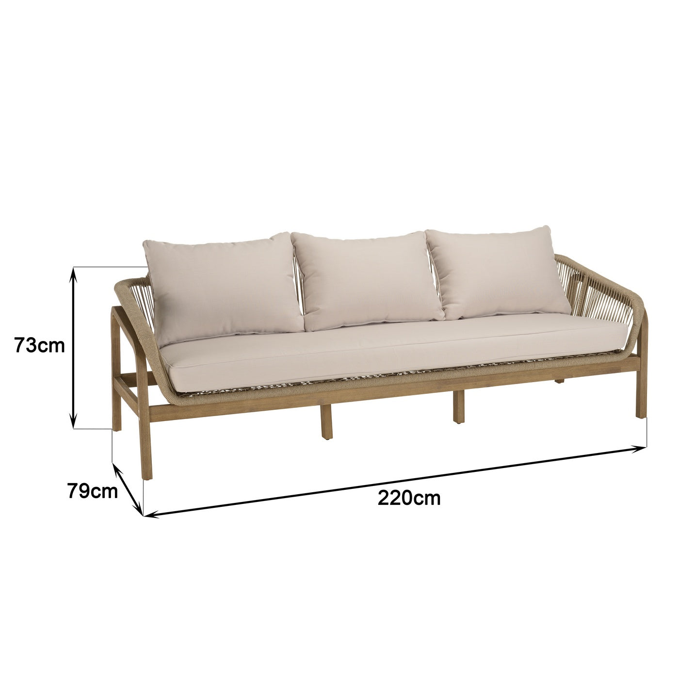 Celestin - Salon De Jardin 5 Places - Beige/Gris/Marron