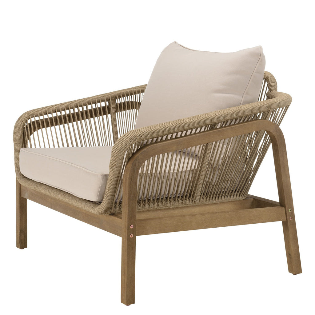 Celestin - Salon De Jardin 5 Places - Beige/Gris/Marron