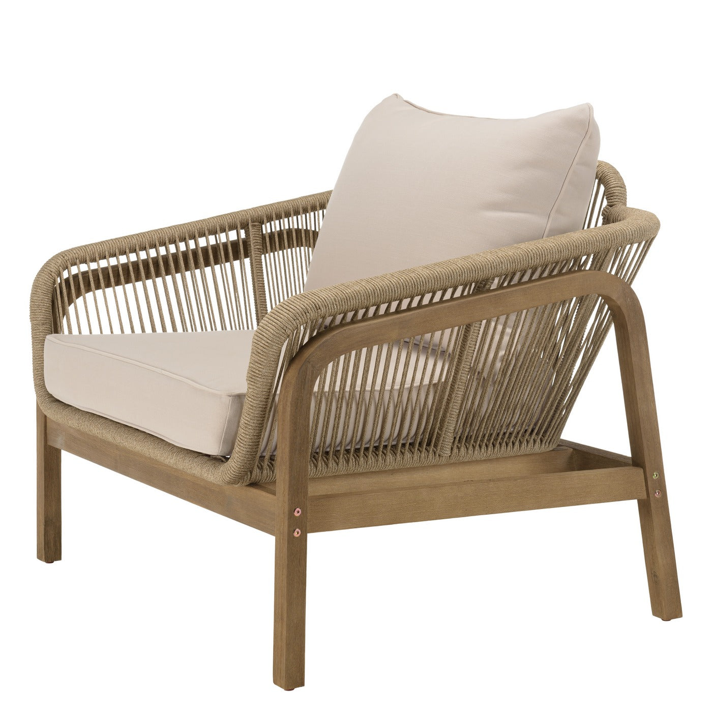 Celestin - Salon De Jardin 5 Places - Beige/Gris/Marron