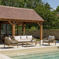Celestin - Salon De Jardin 5 Places - Beige/Gris/Marron