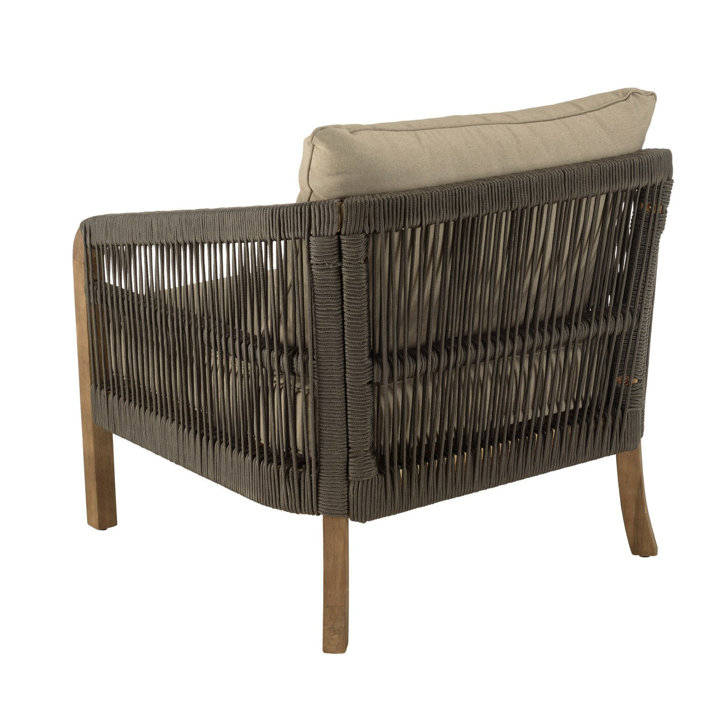 Celestin - Salon De Jardin 4 Places - Vert/Gris/Marron