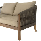 Celestin - Salon De Jardin 4 Places - Vert/Gris/Marron