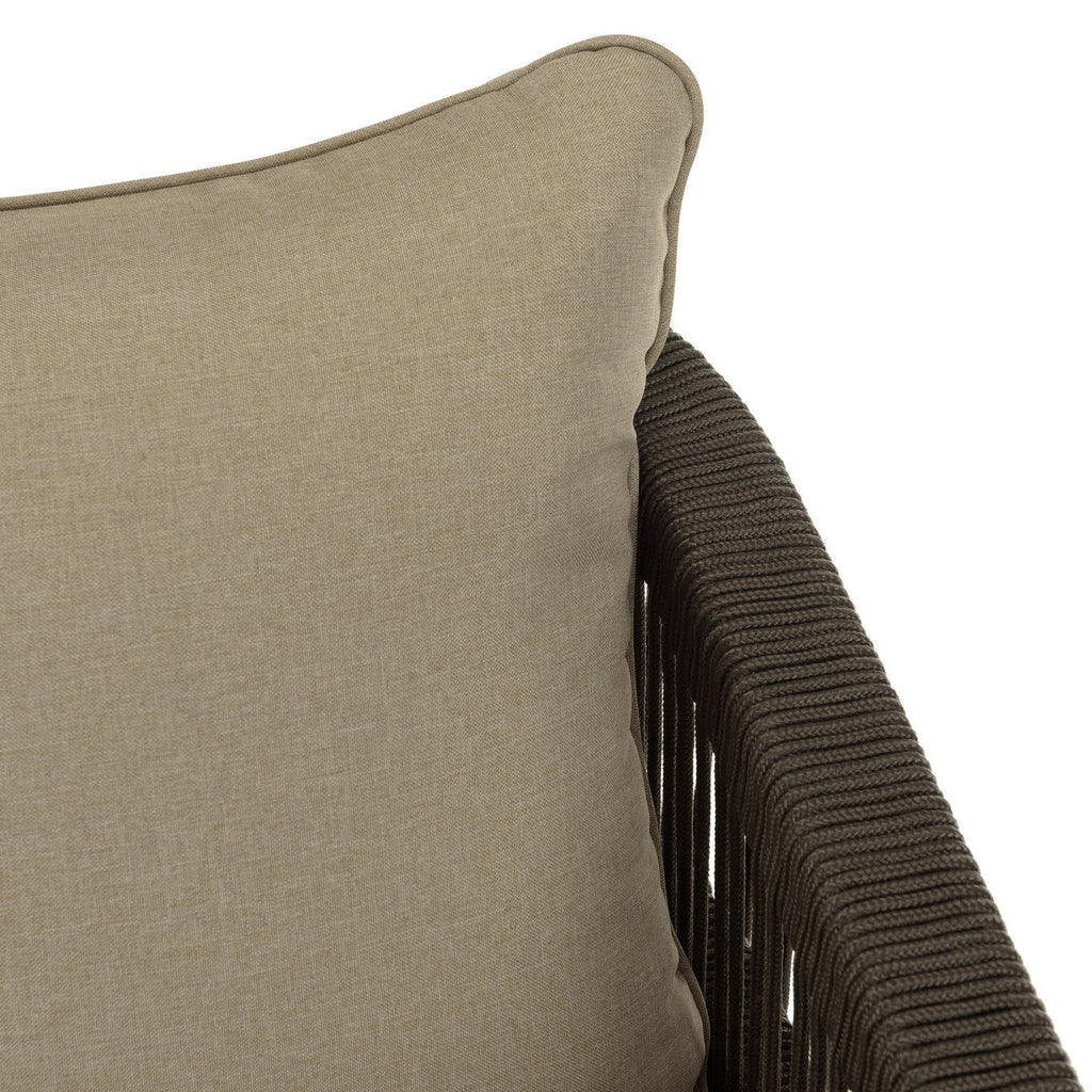 Celestin - Salon De Jardin 4 Places - Vert/Gris/Marron