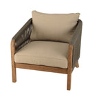 Celestin - Salon De Jardin 4 Places - Vert/Gris/Marron