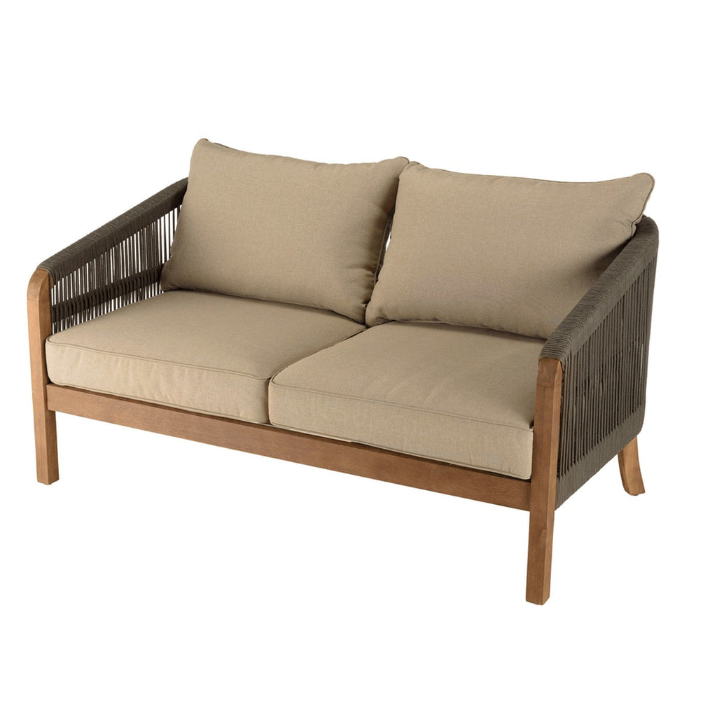 Celestin - Salon De Jardin 4 Places - Vert/Gris/Marron