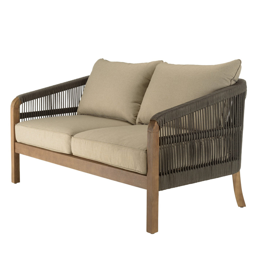 Celestin - Salon De Jardin 4 Places - Vert/Gris/Marron