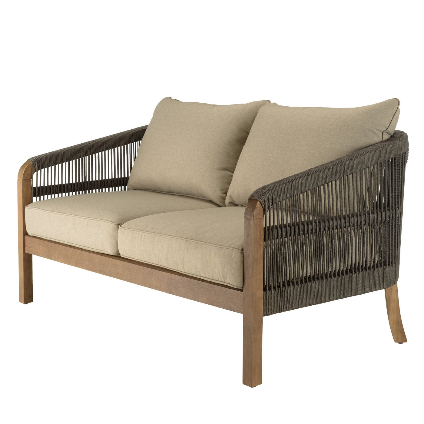 Celestin - Salon De Jardin 4 Places - Vert/Gris/Marron