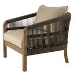Celestin - Salon De Jardin 4 Places - Vert/Gris/Marron
