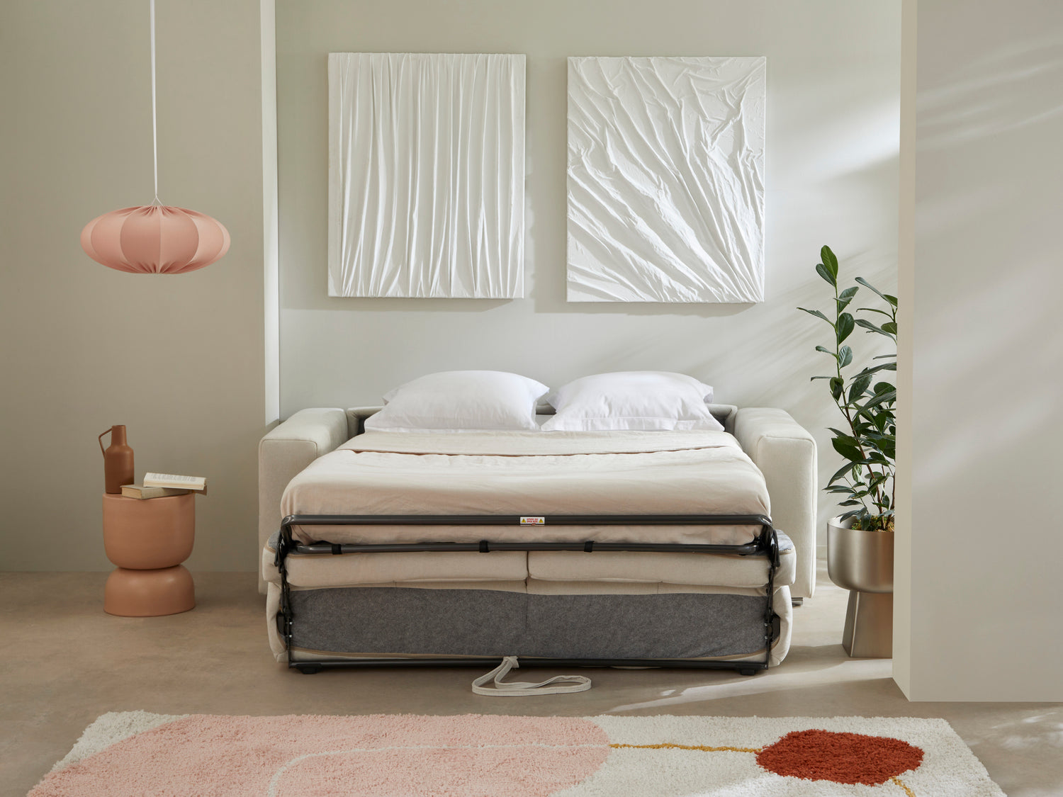 Cameron - Canapé 3 Places Convertible Ouverture Express - Tissu