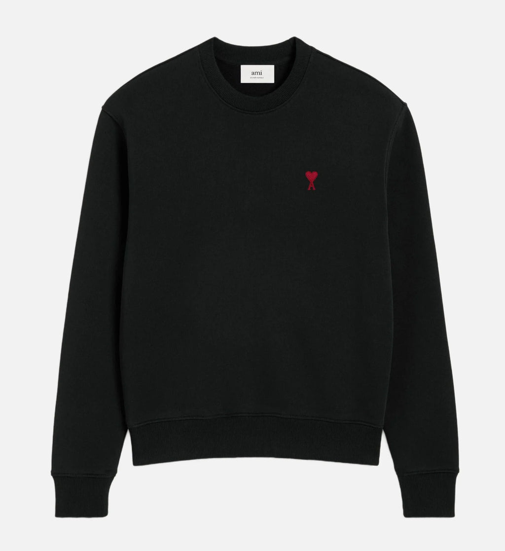 Ami Paris - Sweatshirt Ami De Coeur – Noir Rouge