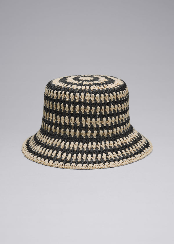 Chapeau De Paille Rayé La Phoebe - Noir
