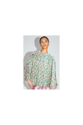 La Chemise Paola Imprimé Gypsy Fleuri Rose Et Jaune Fabriquée En Italie