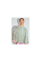 La Chemise Paola Imprimé Gypsy Fleuri Rose Et Jaune Fabriquée En Italie