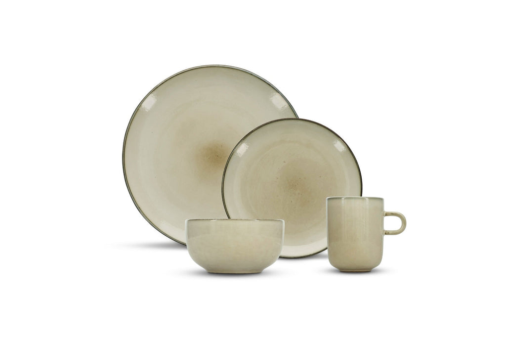 Meridian - Service 16 Pièces - Grès - Beige & Green