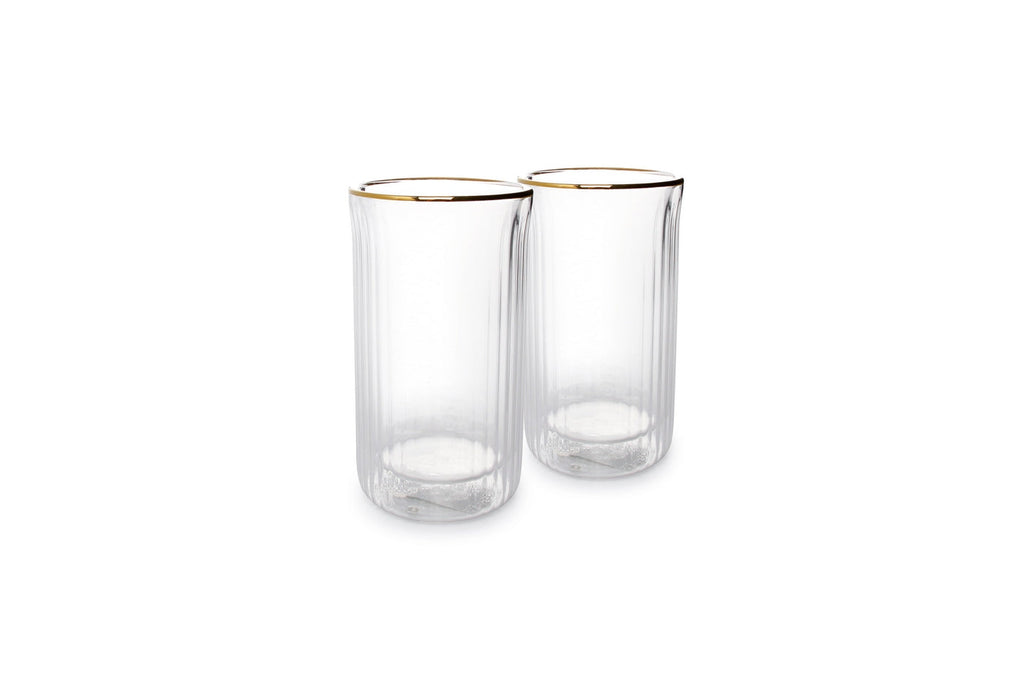 Rome - Set De 2 Chopes Double Paroi - Verre Borosilicaté - Transparent