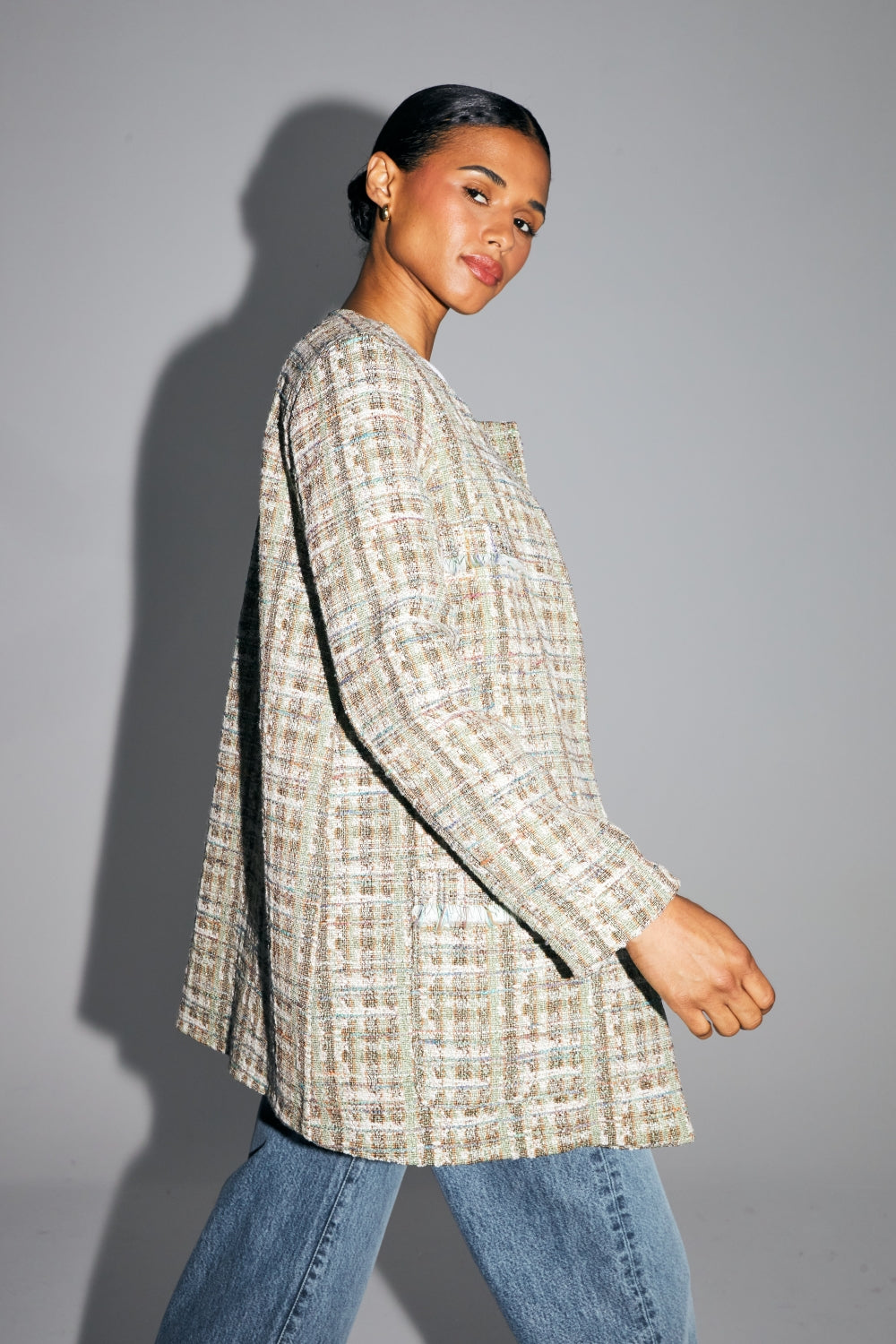 La Veste Toulouse En Tweed Recyclé Arc En Ciel Fabriquée En Italie
