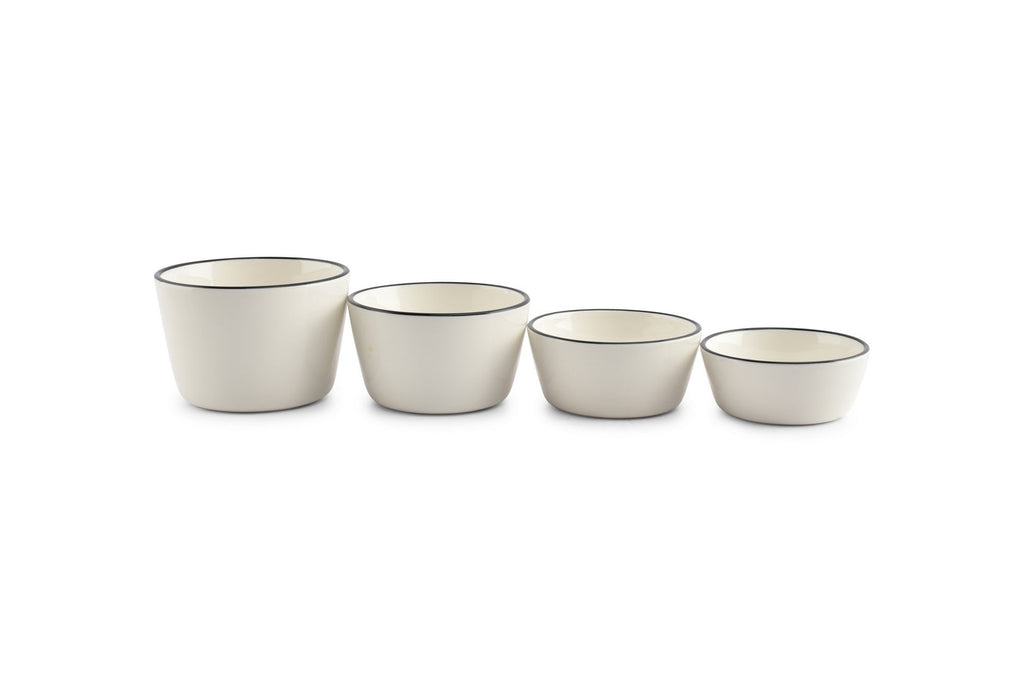 Nero - Set De 4 Bols - Porcelaine - Blanc