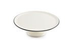 Nero - Plat À Tarte Sur Pied - Porcelaine - Blanc