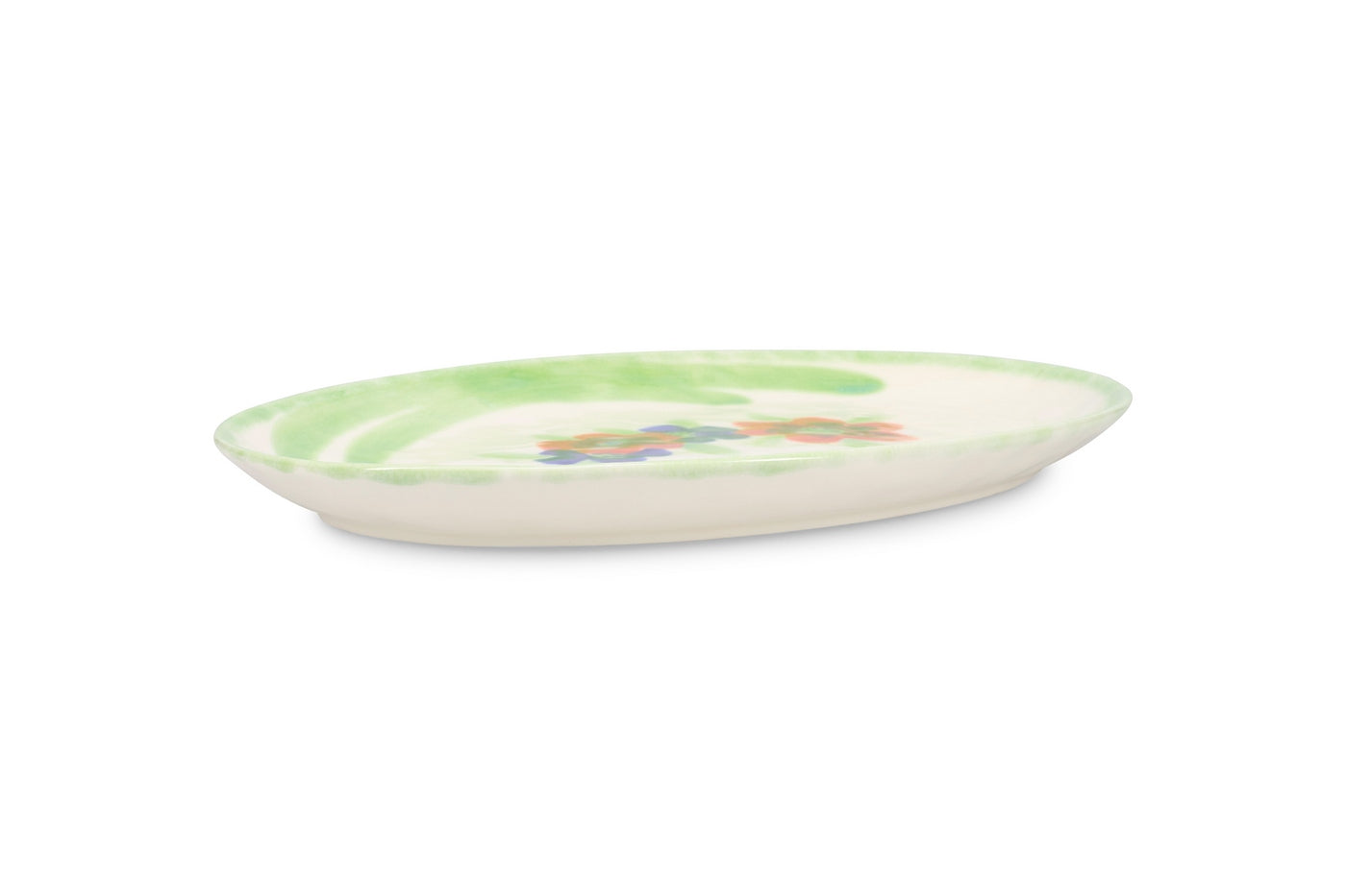 Fleur - Plat À Servir - Grès - Blanc/Crème