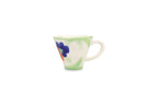 Fleur - Set De 4 Tasses - Grès - Blanc/Vert