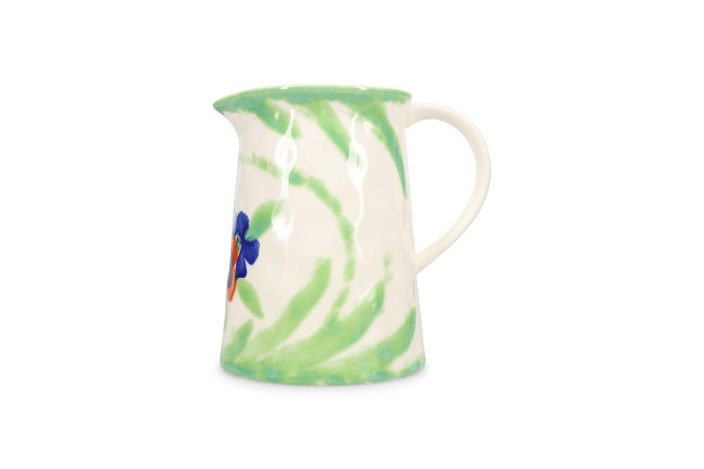 Fleur - Carafe - Grès - Blanc/Vert