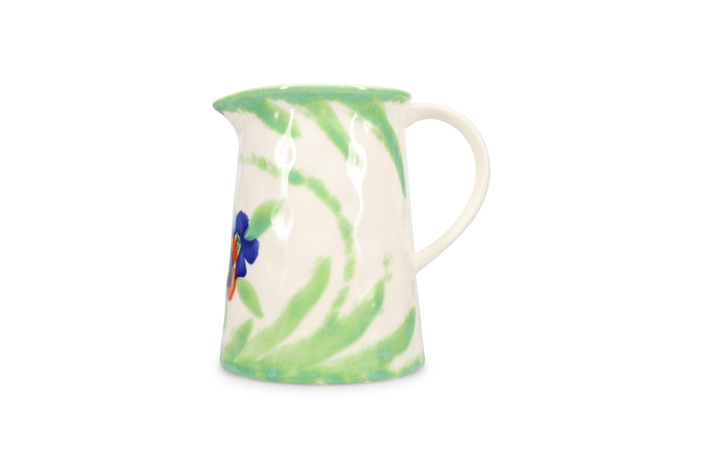 Fleur - Carafe - Grès - Blanc/Vert