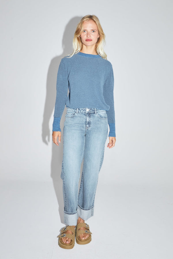 Le Denim Kate Straight Blue Fabriqué Au Portugal