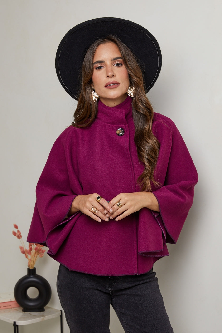 Manteau 8549 - Prune