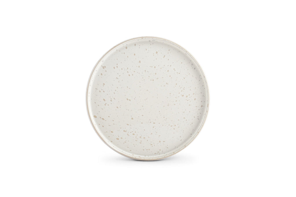 Curvy - Set De 4 Assiettes Plates - Grès - Perle