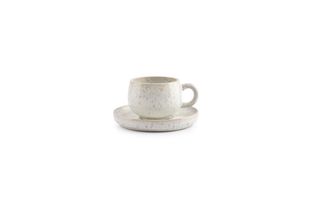 Curvy - Set De 4 Tasses À Moka - Grès - Perle