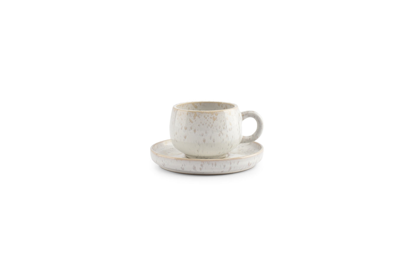 Curvy - Set De 4 Tasses À Moka - Grès - Perle