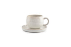 Curvy - Set De 4 Soucoupes - Grès - Perle