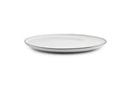 Fina - Set De 4 Assiettes Plates - Grès - Blanc/Gris