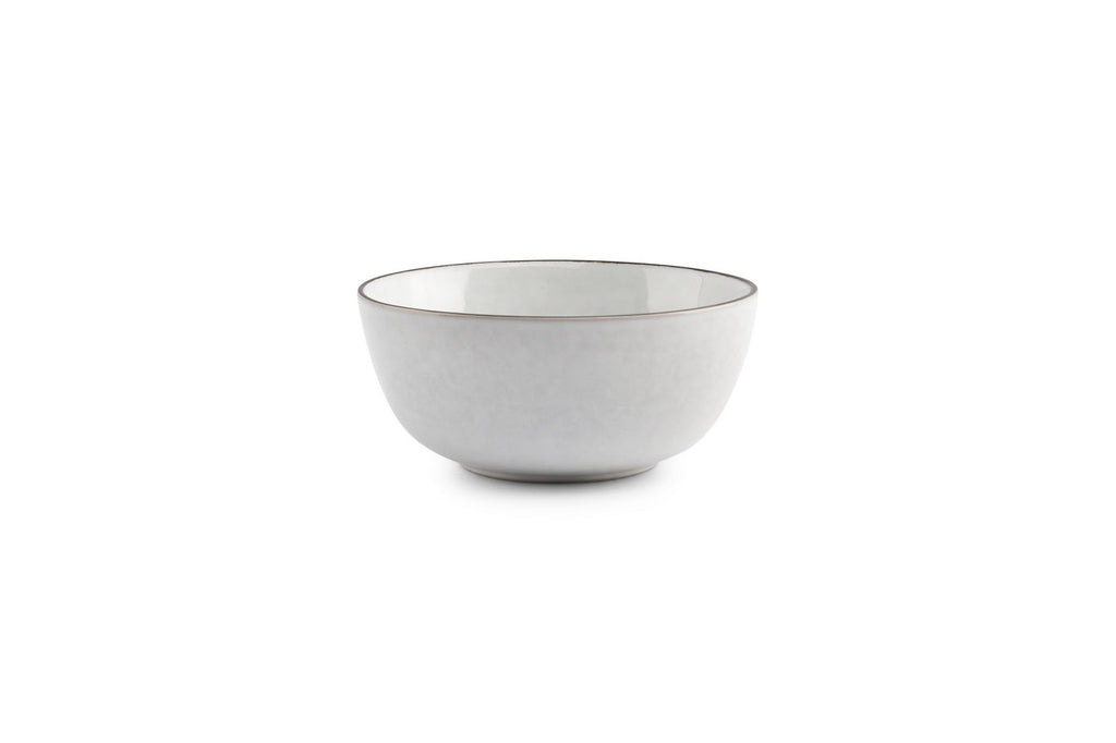 Fina - Set De 4 Bols - Grès - Blanc/Gris