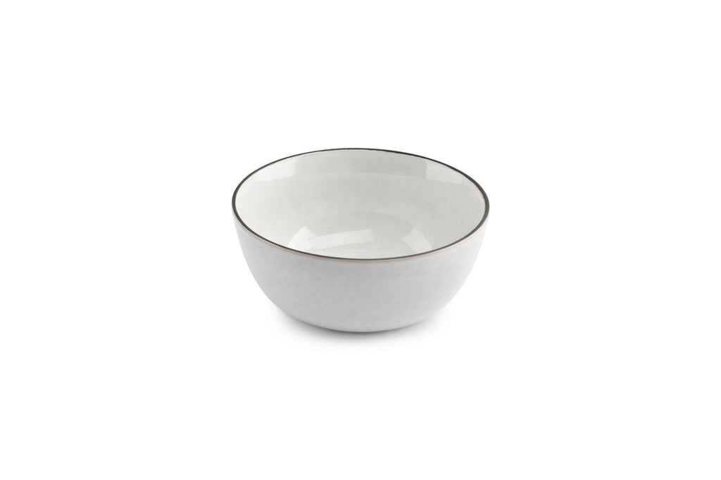 Fina - Set De 4 Bols - Grès - Blanc/Gris