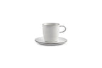 Fina - Set De 4 Tasses - Grès - Blanc/Gris