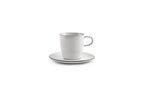 Fina - Set De 4 Soucoupes - Grès - Blanc/Gris
