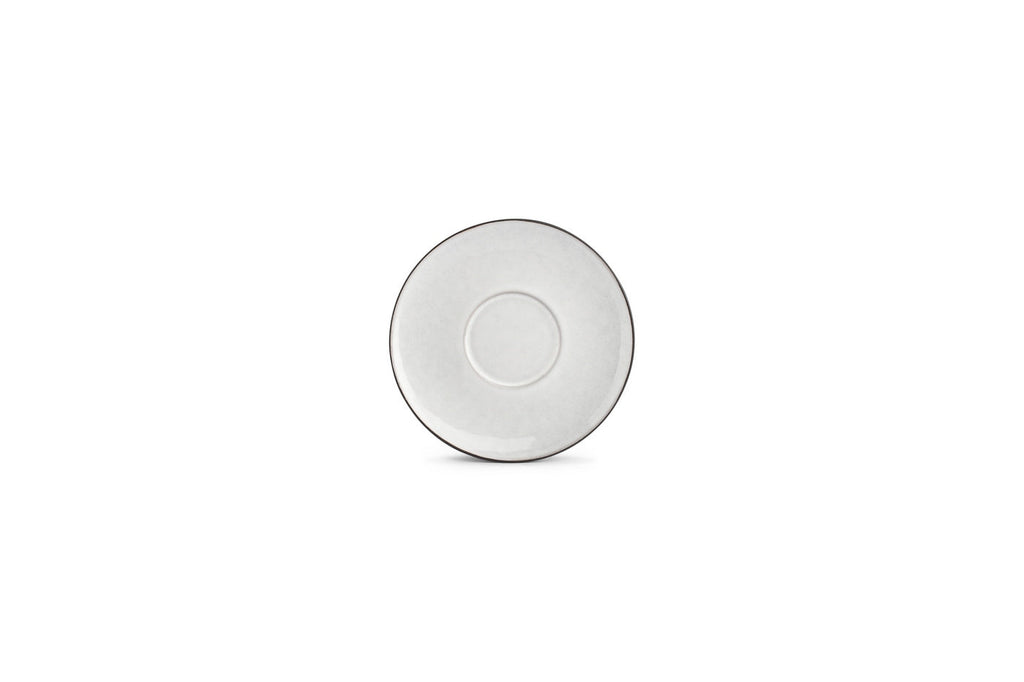 Fina - Set De 4 Soucoupes - Grès - Blanc/Gris