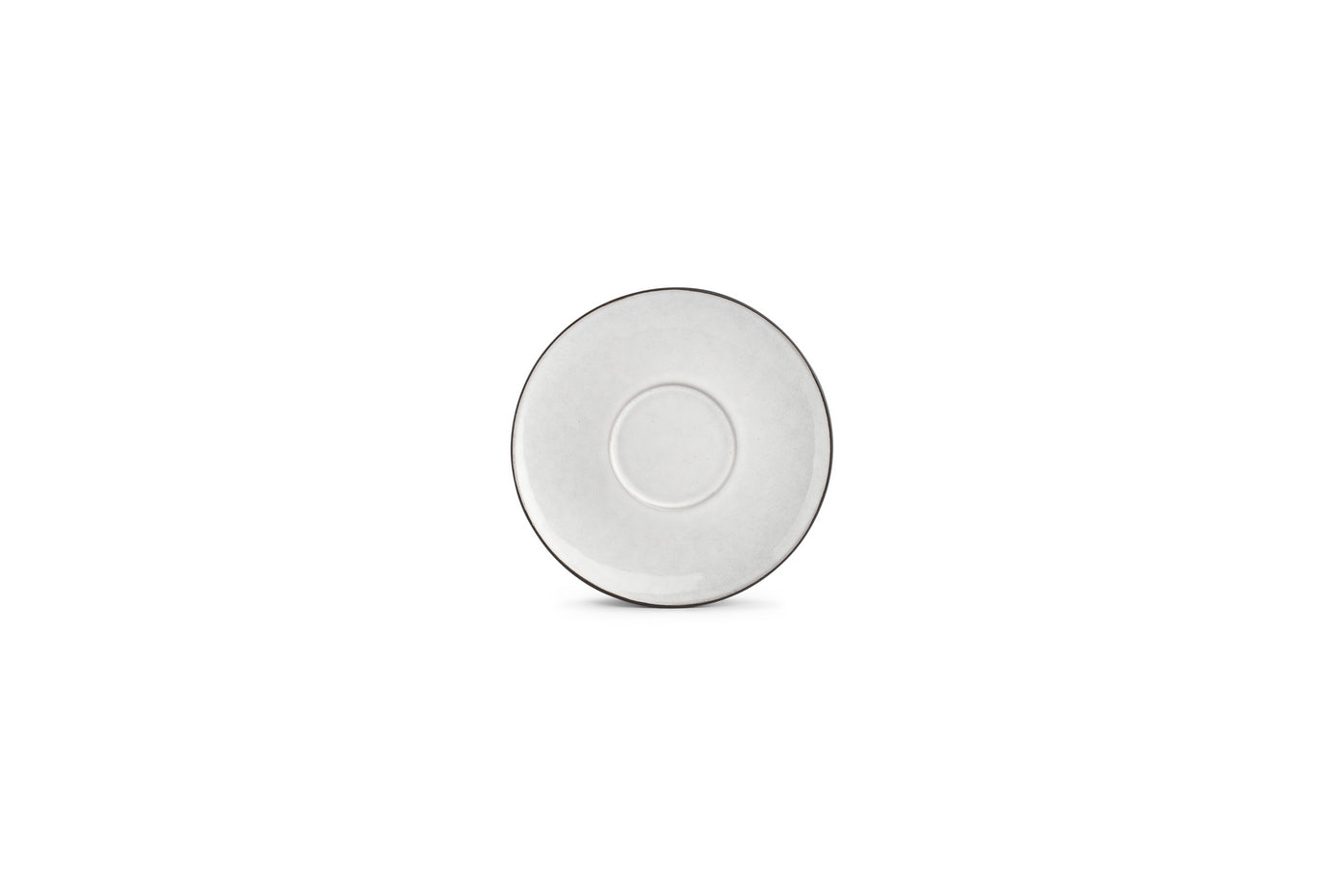 Fina - Set De 4 Soucoupes - Grès - Blanc/Gris