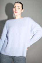 La Maille Gabrielle Baby Alpaga Bleu Lavande Fabriquée En Italie