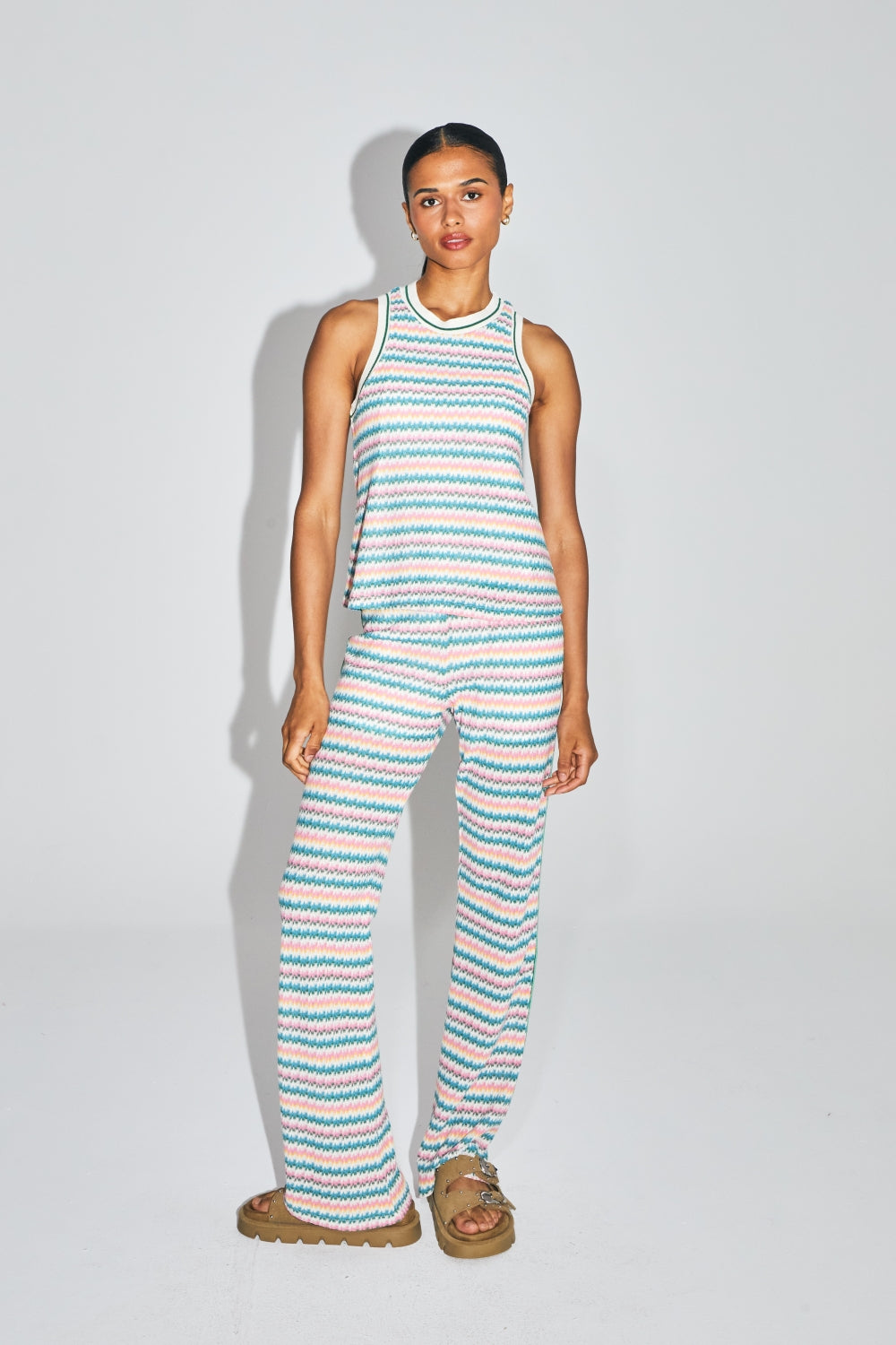 Le Top Marika Tricot Rainbow Fabriqué En Italie