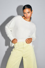 La Maille Gabrielle Baby Alpaga White Fabriquée En Italie