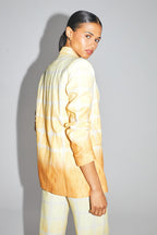 Le Blazer Ema En Lin Aux Carreaux Tie And Dye Fabriqué En Italie