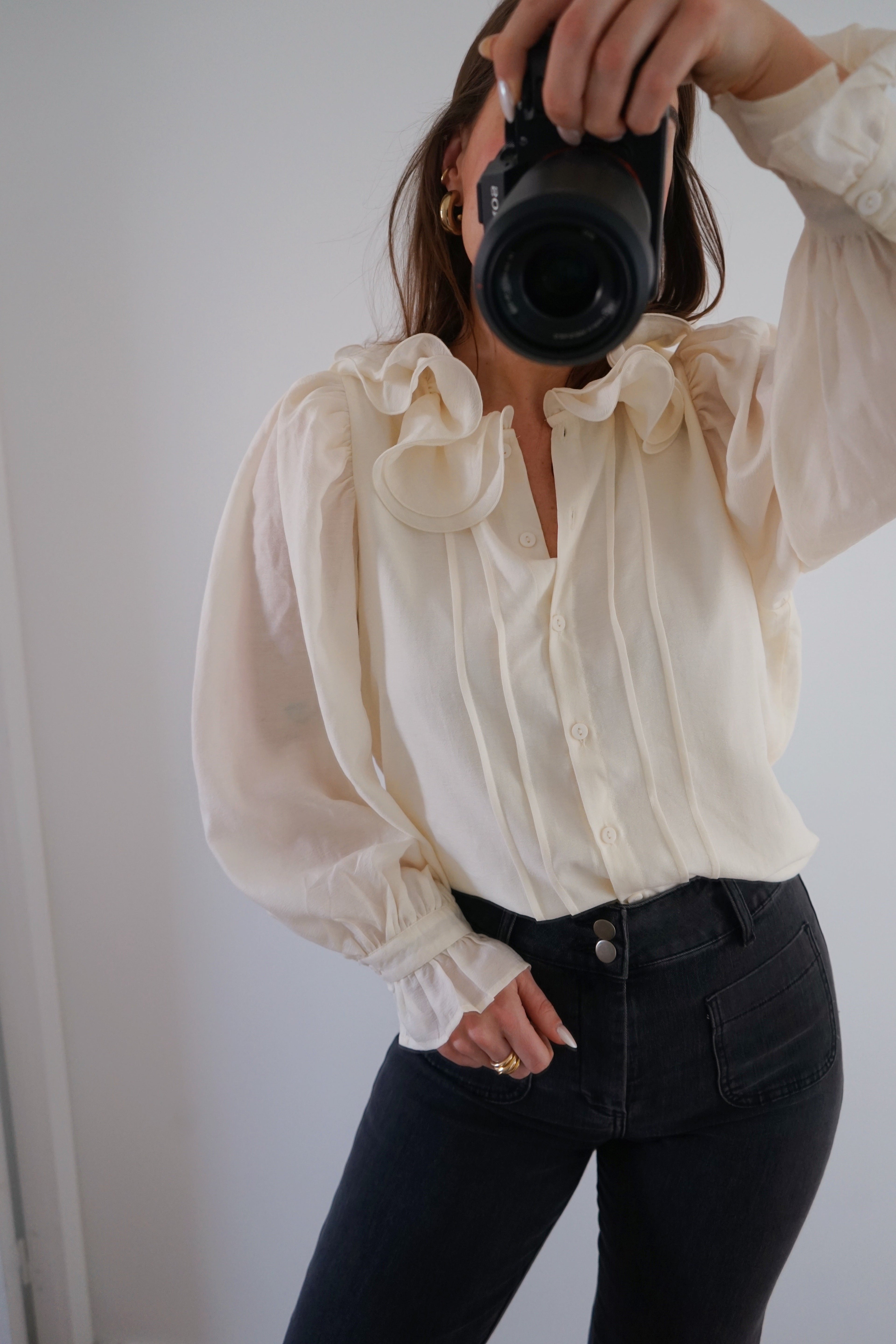 Blouse Brune Écru