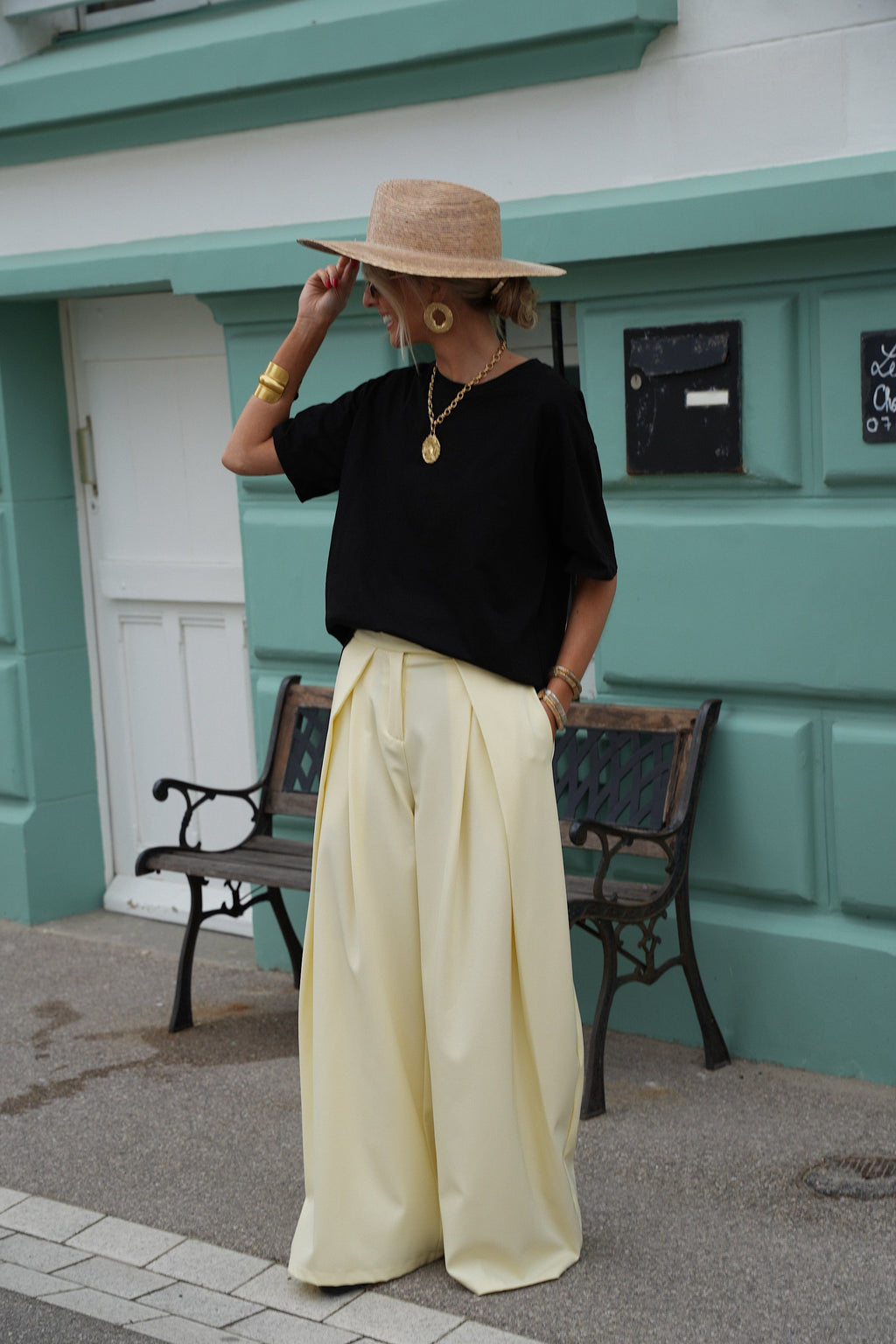 Pantalon Ample Chelsea - Jaune