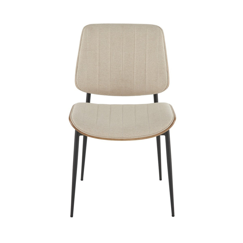 Hortense - Lot De 2 Chaises - Tissu Matelassé - Beige
