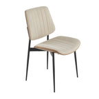 Hortense - Lot De 2 Chaises - Tissu Matelassé - Beige