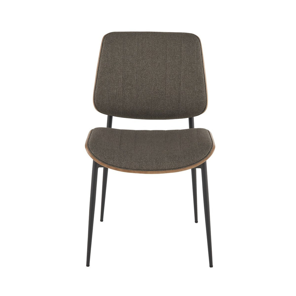 Hortense - Lot De 2 Chaises - Tissu Matelassé - Taupe
