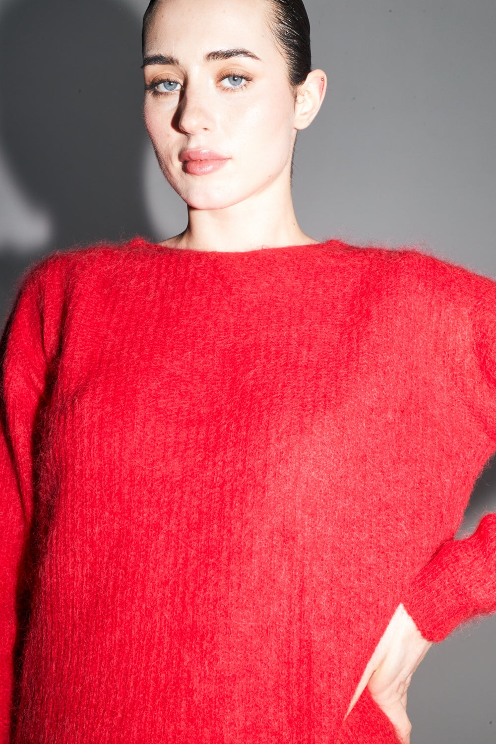 La Maille Romy Baby Alpaga Rouge Intense Fabriquée En Italie