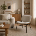 Aurel - Fauteuil - Tissu - Écru